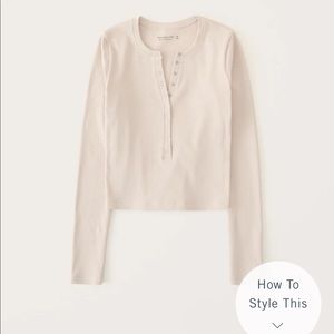 Long-Sleeve Seamless Rib Fabric Henley